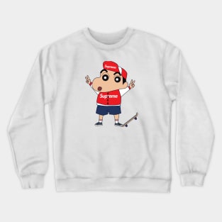 sinchan goes hypebeast Crewneck Sweatshirt